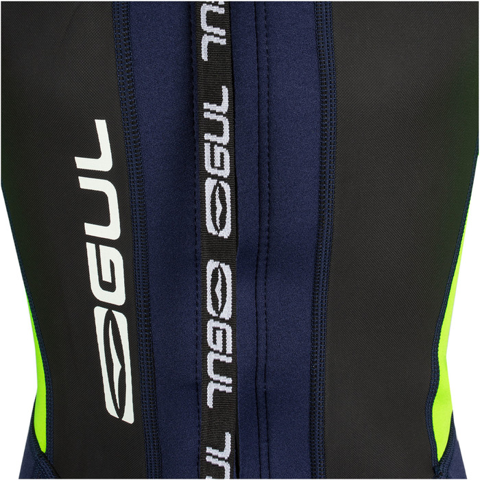 2024 Gul Junior Response 3/2mm Back Zip Shorty Wetsuit RE3322-C1 - Navy / Lime